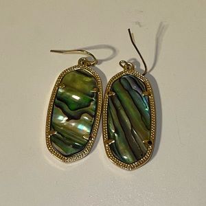 Kendra Scott Elle Gold Drop Earrings in Abalone Shell